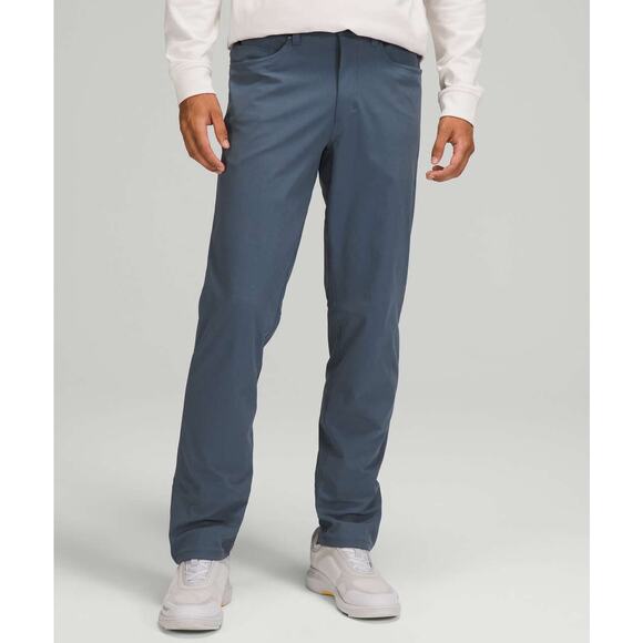 Lululemon ABC Classic-Fit 5-Pocket Pant 35" Warpstreme Iron Blue Sz 36 - Picture 6 of 6